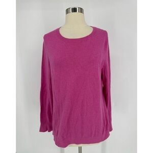 Talbots Cotton Blend Round Neck Long Sleeve Top
